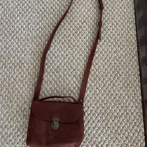 Small Brown Leather Crossbody Bag